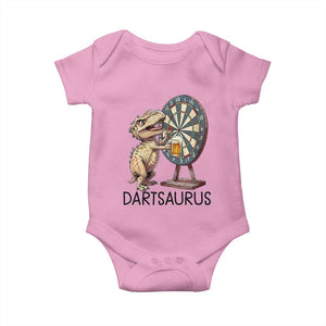 Dartsaurus Baby Onesie Funny Dinosaur Dart Player Gift TS12 Light Pink Print Your Wear