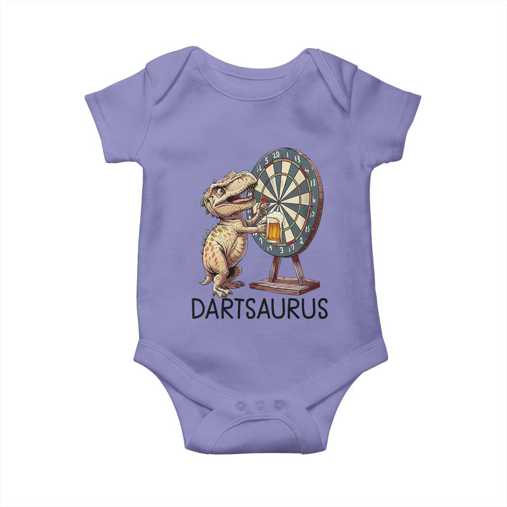 Dartsaurus Baby Onesie Funny Dinosaur Dart Player Gift TS12 Violet Print Your Wear