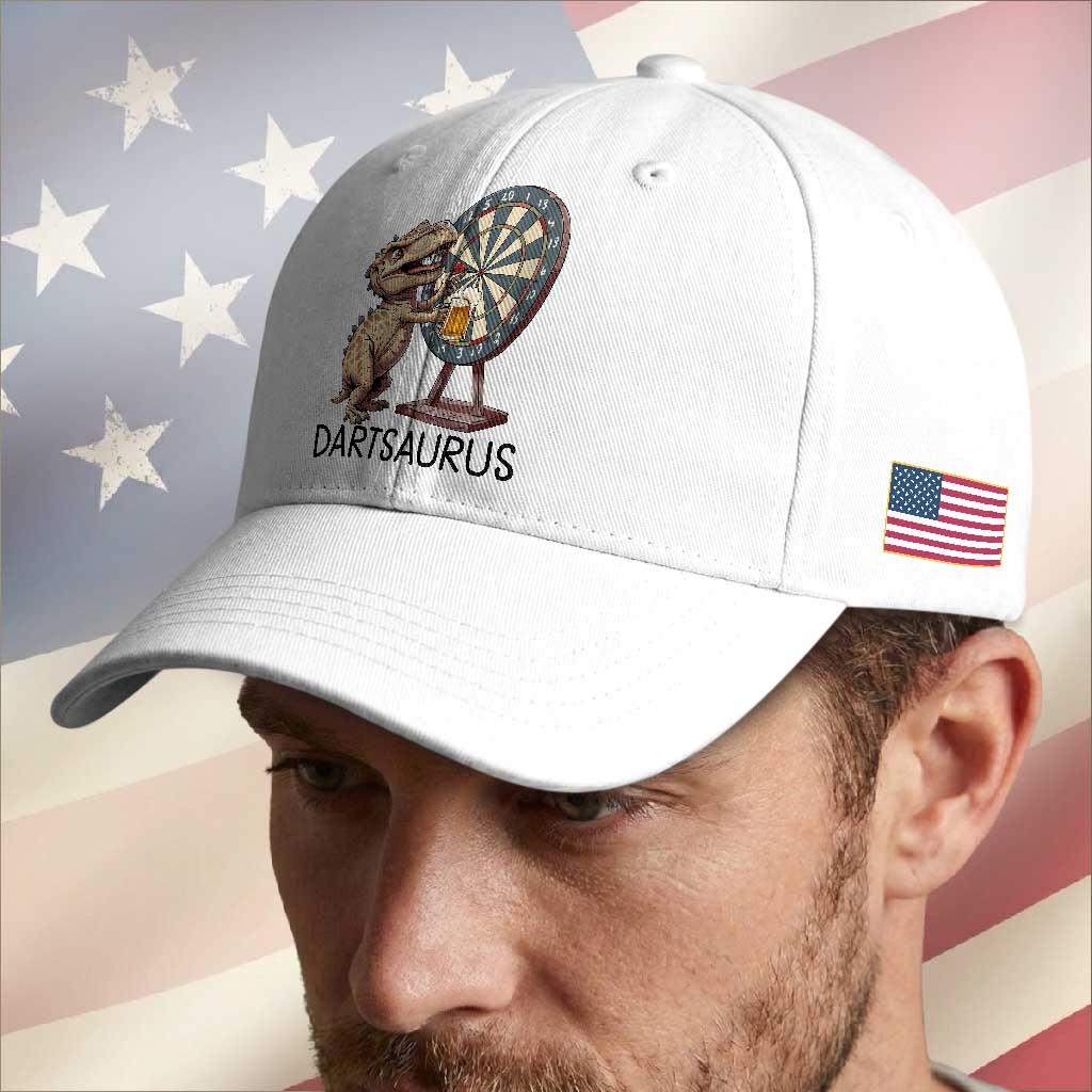 Dartsaurus Baseball Cap Funny Dinosaur Dart Player Gift TS12 Print Your Wear