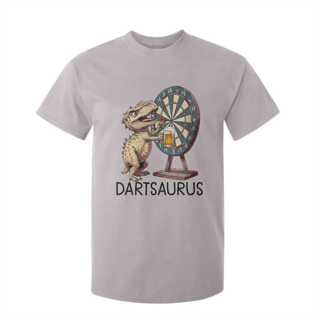 Dartsaurus T Shirt For Kid Funny Dinosaur Dart Player Gift TS12 Ice Gray Print Your Wear