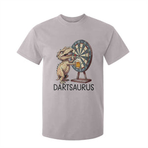 Dartsaurus T Shirt For Kid Funny Dinosaur Dart Player Gift TS12 Ice Gray Print Your Wear