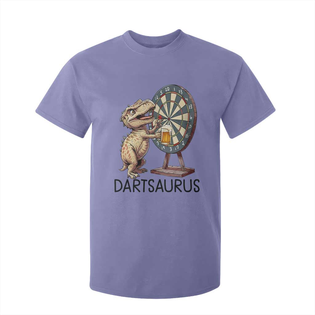 Dartsaurus T Shirt For Kid Funny Dinosaur Dart Player Gift TS12 Violet Print Your Wear