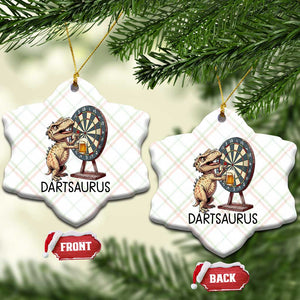 Dartsaurus Ceramic Ornament Funny Dinosaur Dart Player Gift TS12 Print Your Wear