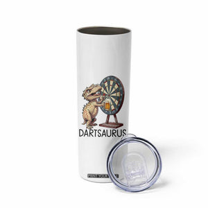 Dartsaurus Skinny Tumbler Funny Dinosaur Dart Player Gift TS12 Print Your Wear