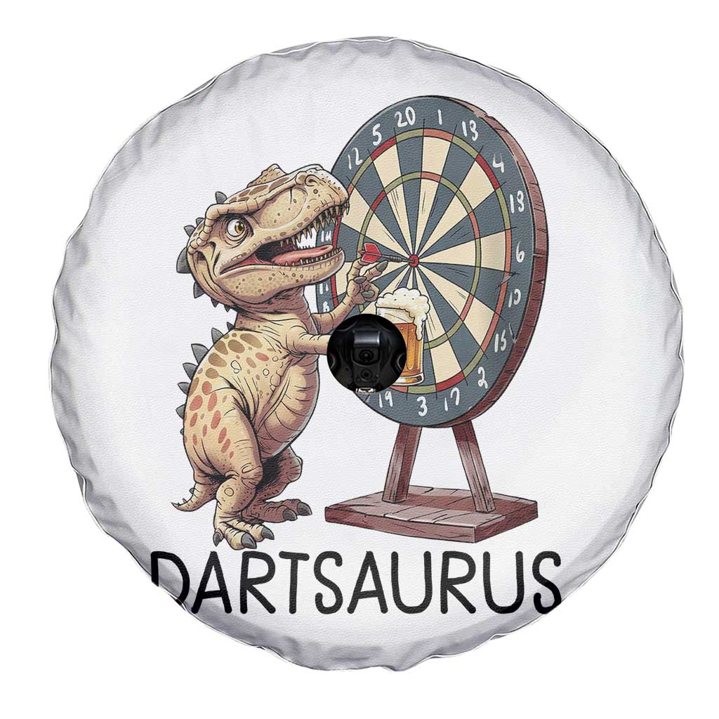 Dartsaurus Spare Tire Cover Funny Dinosaur Dart Player Gift TS12 Print Your Wear