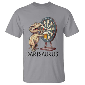 Dartsaurus T Shirt Funny Dinosaur Dart Player Gift TS12 Sport Gray Print Your Wear