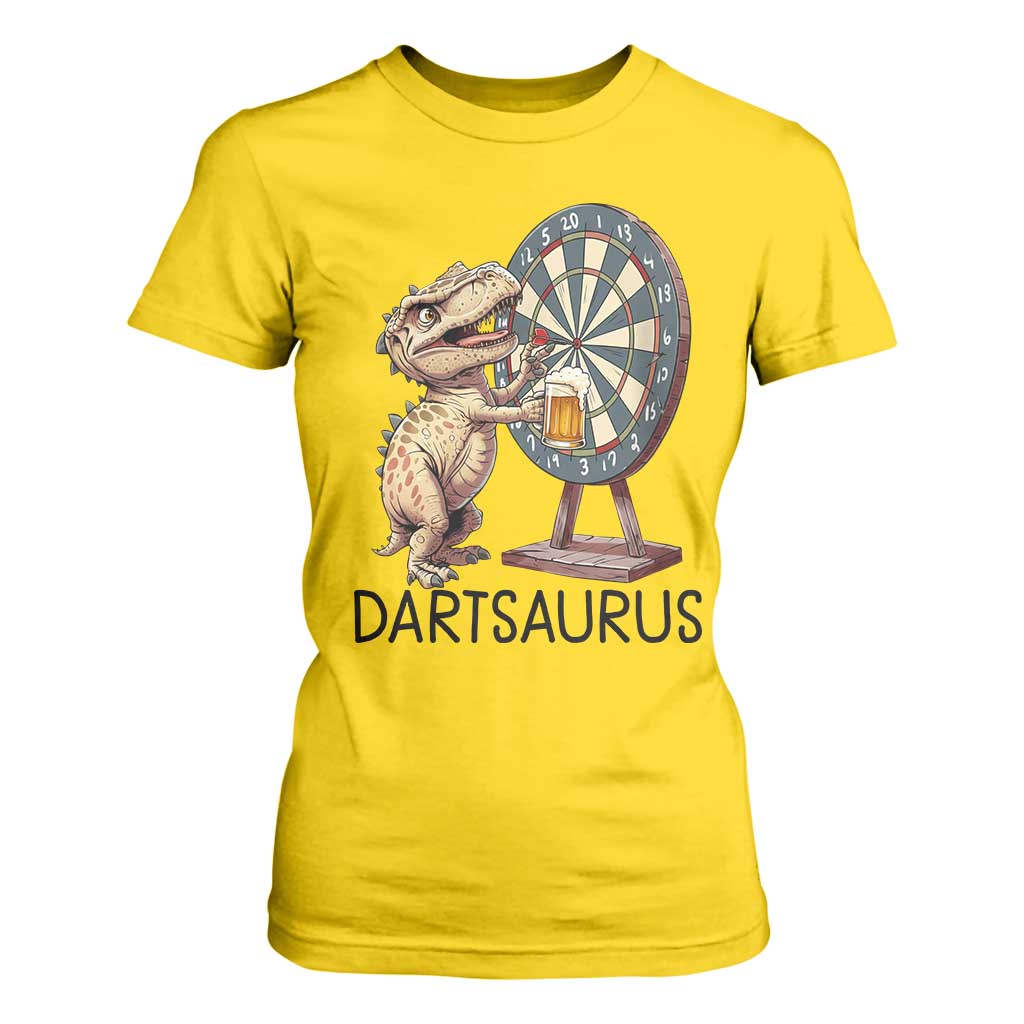 Dartsaurus T Shirt For Women Funny Dinosaur Dart Player Gift TS12 Daisy Print Your Wear