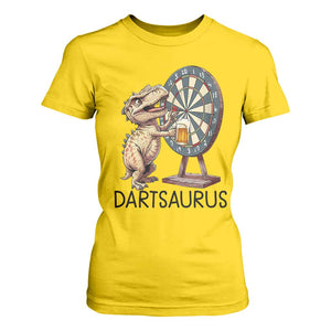 Dartsaurus T Shirt For Women Funny Dinosaur Dart Player Gift TS12 Daisy Print Your Wear