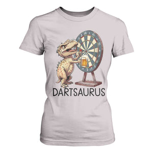 Dartsaurus T Shirt For Women Funny Dinosaur Dart Player Gift TS12 Ice Gray Print Your Wear