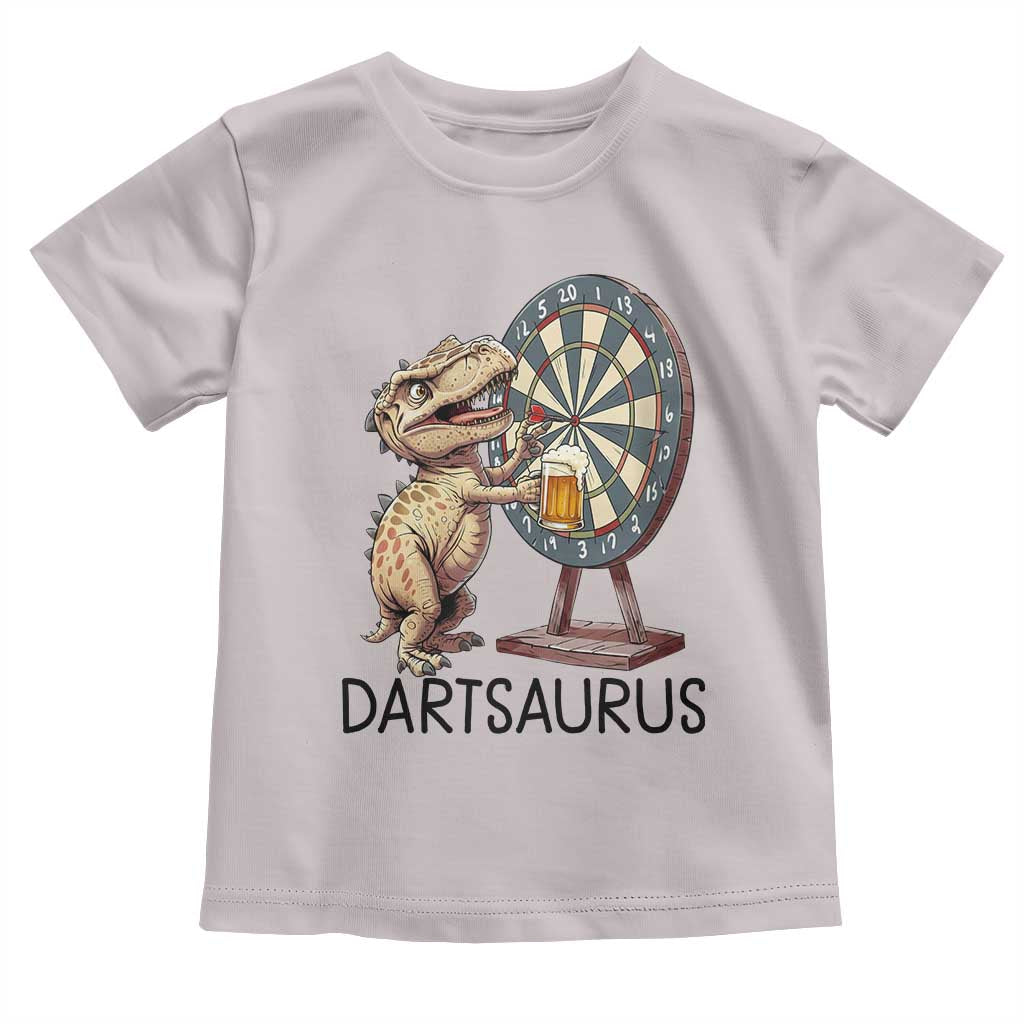 Dartsaurus Toddler T Shirt Funny Dinosaur Dart Player Gift TS12 Ice Gray Print Your Wear