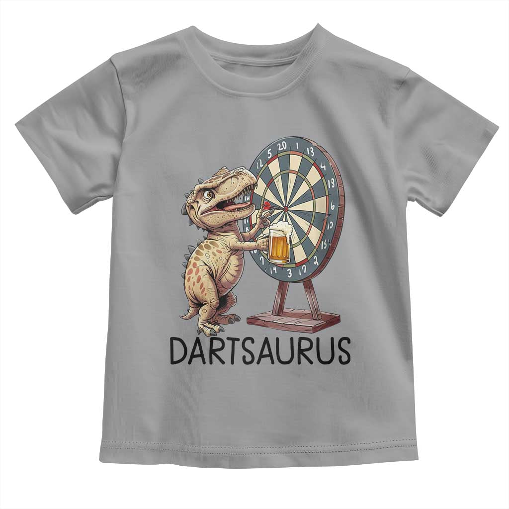 Dartsaurus Toddler T Shirt Funny Dinosaur Dart Player Gift TS12 Sport Gray Print Your Wear