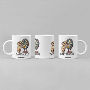 Dartsaurus Coffee Mug Funny Dinosaur Dart Player Gift TS12 Print Your Wear