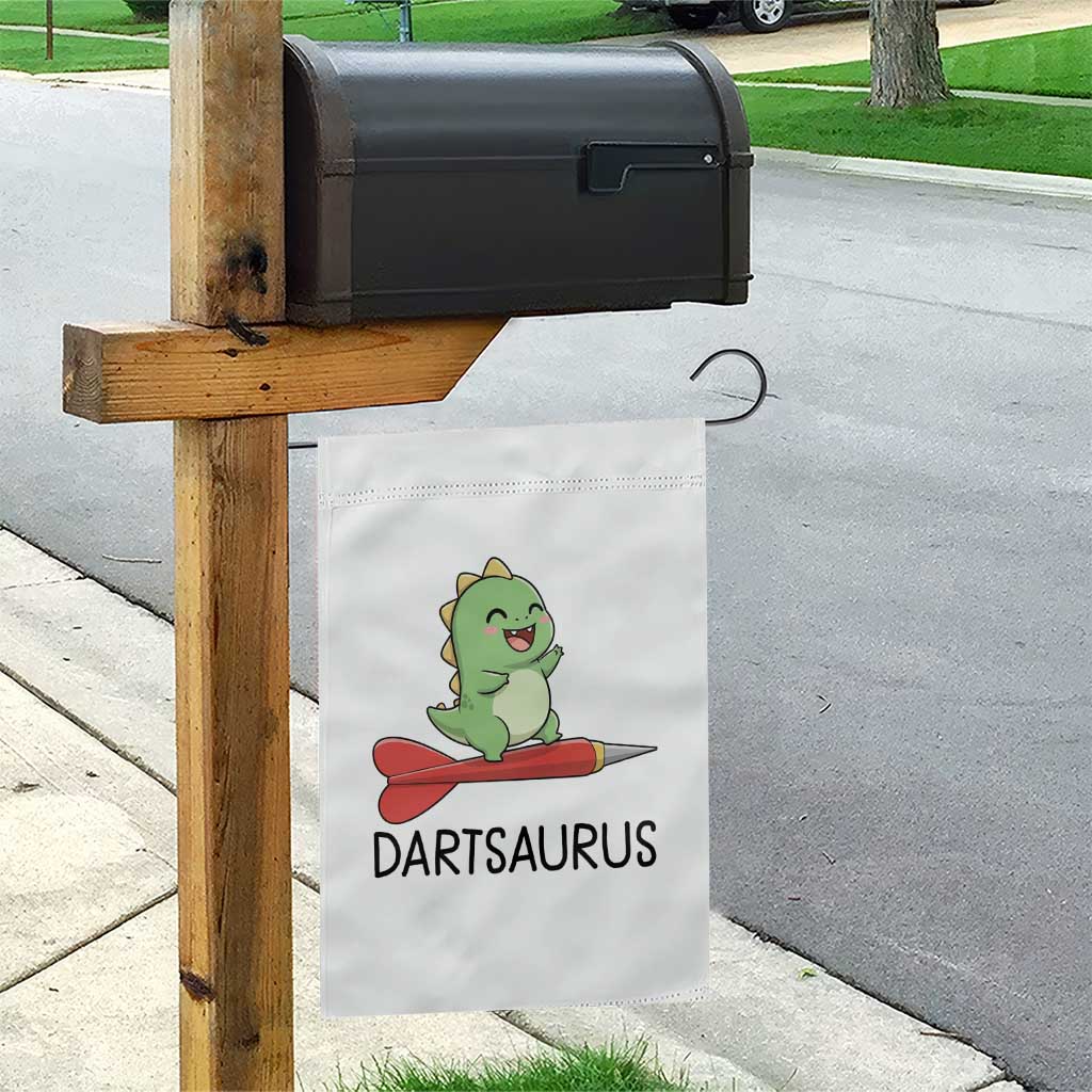 Cute Dartsaurus Playing Dart Garden Flag Dinosaur Lover Gift TS12 Print Your Wear