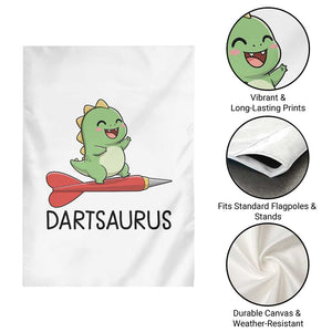 Cute Dartsaurus Playing Dart Garden Flag Dinosaur Lover Gift TS12 Print Your Wear