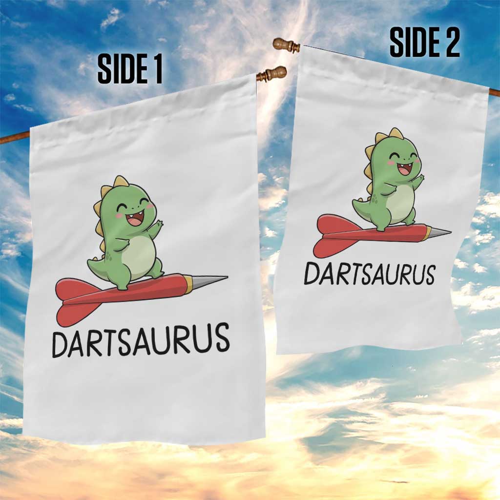 Cute Dartsaurus Playing Dart Garden Flag Dinosaur Lover Gift TS12 Print Your Wear