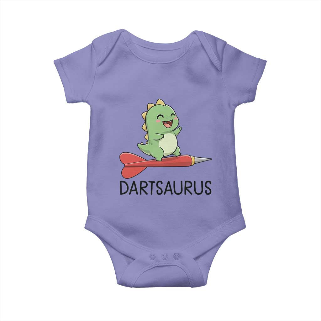 Cute Dartsaurus Playing Dart Baby Onesie Dinosaur Lover Gift TS12 Violet Print Your Wear