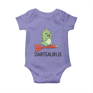 Cute Dartsaurus Playing Dart Baby Onesie Dinosaur Lover Gift TS12 Violet Print Your Wear