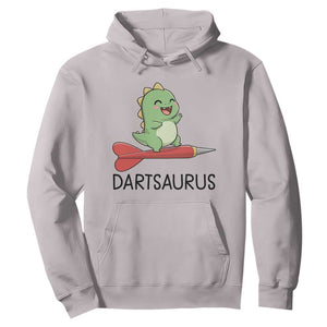 Cute Dartsaurus Playing Dart Hoodie Dinosaur Lover Gift TS12 Ice Gray Print Your Wear