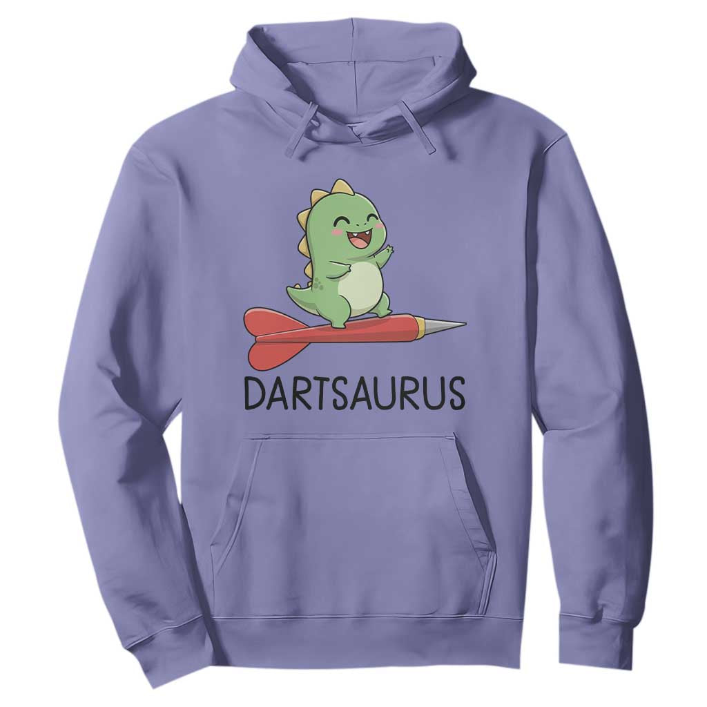 Cute Dartsaurus Playing Dart Hoodie Dinosaur Lover Gift TS12 Violet Print Your Wear