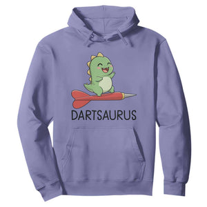 Cute Dartsaurus Playing Dart Hoodie Dinosaur Lover Gift TS12 Violet Print Your Wear