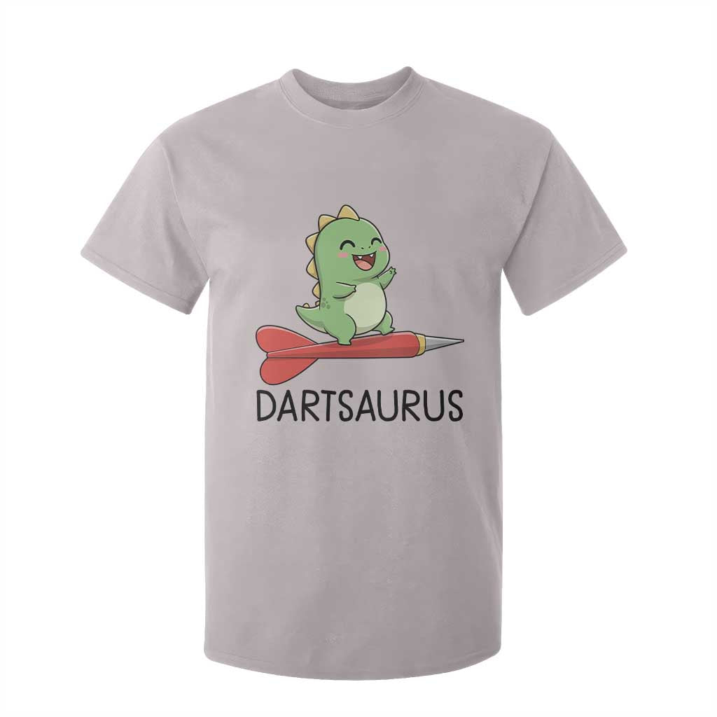 Cute Dartsaurus Playing Dart T Shirt For Kid Dinosaur Lover Gift TS12 Ice Gray Print Your Wear