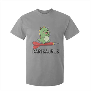 Cute Dartsaurus Playing Dart T Shirt For Kid Dinosaur Lover Gift TS12 Sport Gray Print Your Wear