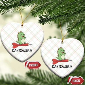 Cute Dartsaurus Playing Dart Ceramic Ornament Dinosaur Lover Gift TS12 Print Your Wear