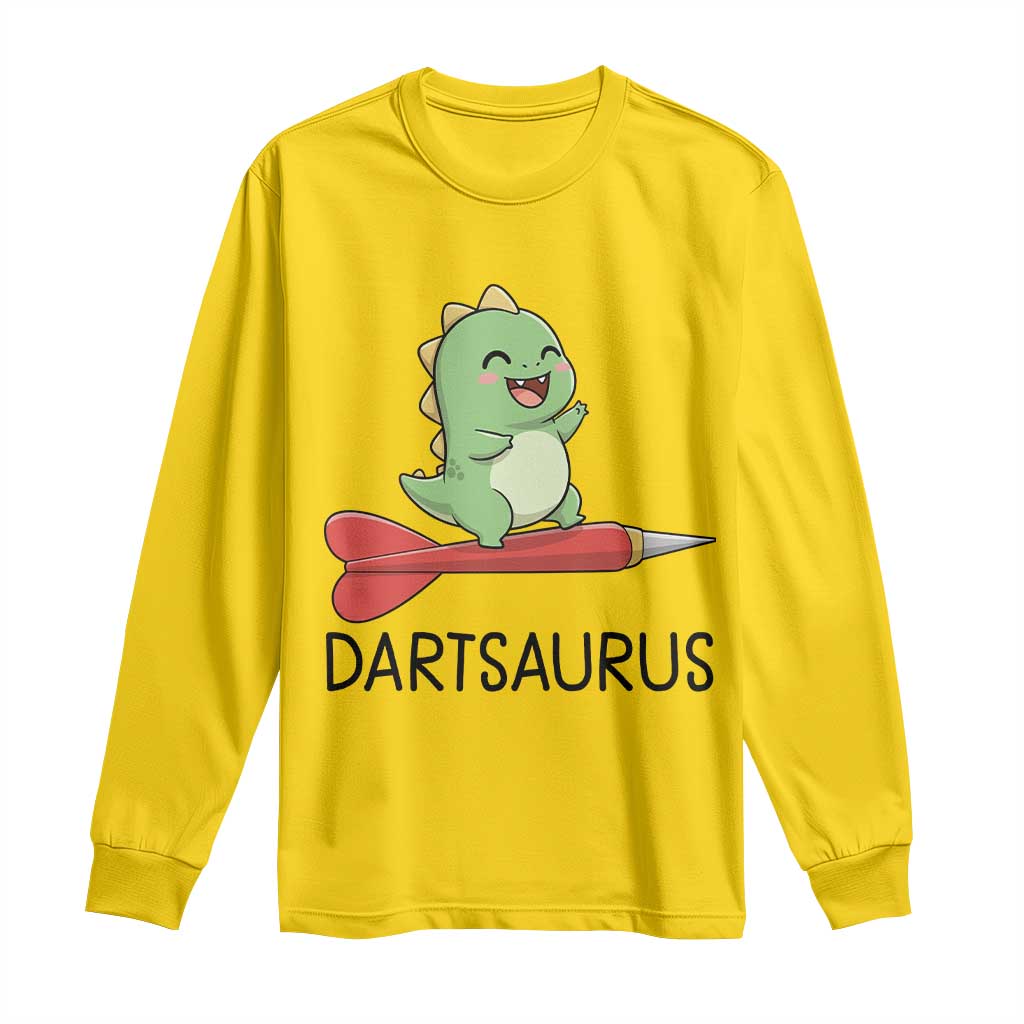 Cute Dartsaurus Playing Dart Long Sleeve Shirt Dinosaur Lover Gift TS12 Daisy Print Your Wear