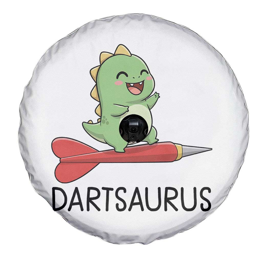 Cute Dartsaurus Playing Dart Spare Tire Cover Dinosaur Lover Gift TS12 Print Your Wear
