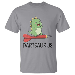 Cute Dartsaurus Playing Dart T Shirt Dinosaur Lover Gift TS12 Sport Gray Print Your Wear