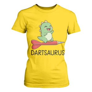 Cute Dartsaurus Playing Dart T Shirt For Women Dinosaur Lover Gift TS12 Daisy Print Your Wear