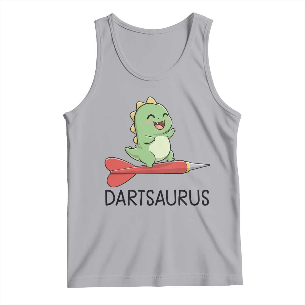 Cute Dartsaurus Playing Dart Tank Top Dinosaur Lover Gift TS12 Athletic Heather Print Your Wear