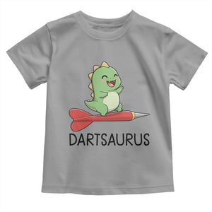 Cute Dartsaurus Playing Dart Toddler T Shirt Dinosaur Lover Gift TS12 Sport Gray Print Your Wear