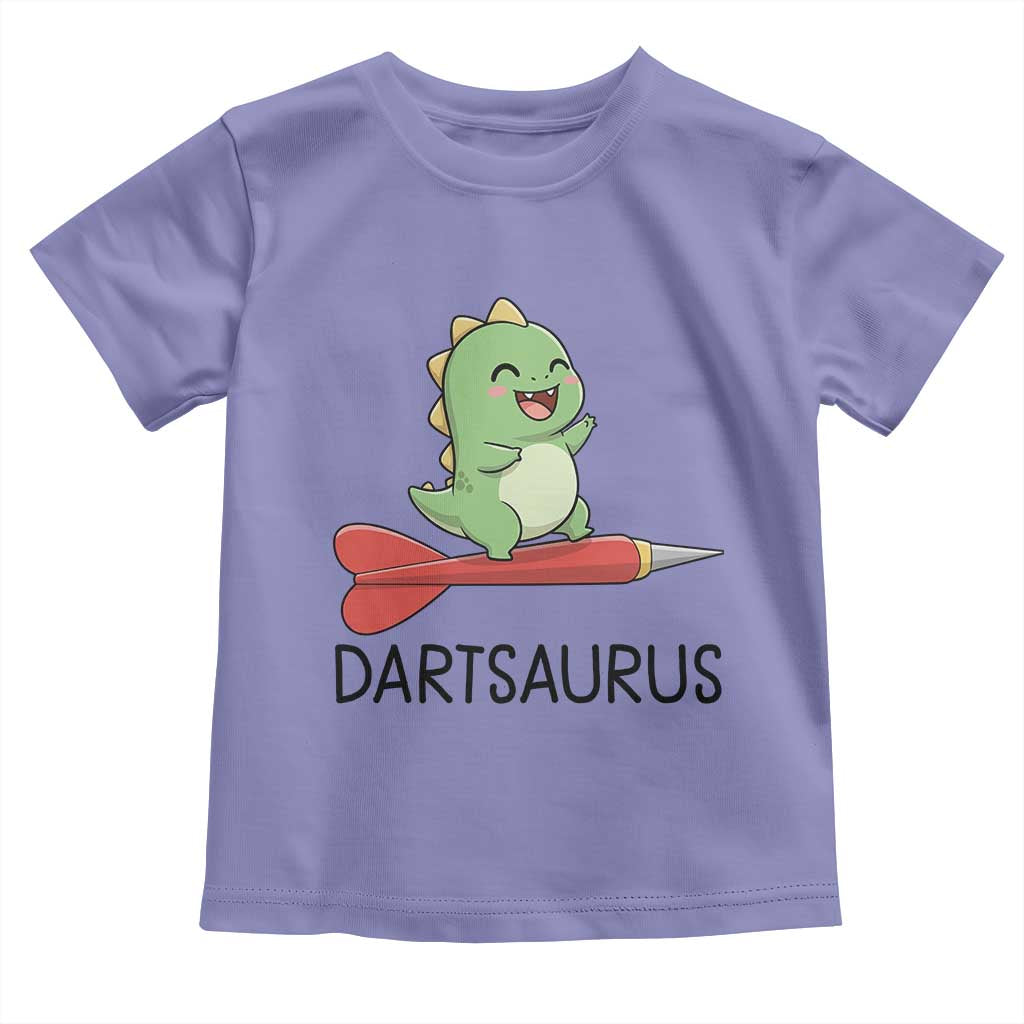 Cute Dartsaurus Playing Dart Toddler T Shirt Dinosaur Lover Gift TS12 Violet Print Your Wear