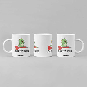 Cute Dartsaurus Playing Dart Coffee Mug Dinosaur Lover Gift TS12 Print Your Wear