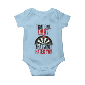 That One Dart That Just Hates You Baby Onesie Funny Dartist Gift TS12 Light Blue Print Your Wear