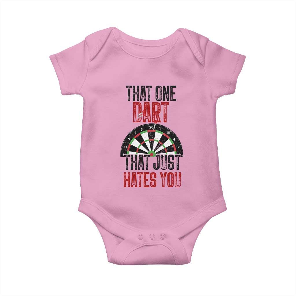 That One Dart That Just Hates You Baby Onesie Funny Dartist Gift TS12 Light Pink Print Your Wear