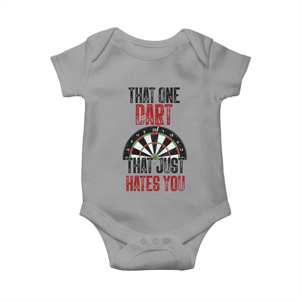That One Dart That Just Hates You Baby Onesie Funny Dartist Gift TS12 Sport Gray Print Your Wear