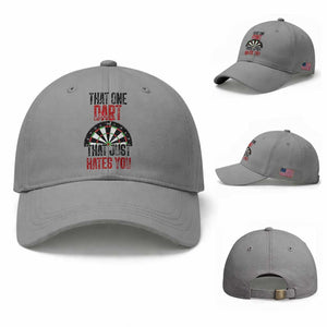That One Dart That Just Hates You Baseball Cap Funny Dartist Gift TS12 Baseball Cap Universal Fit Sport Gray Print Your Wear