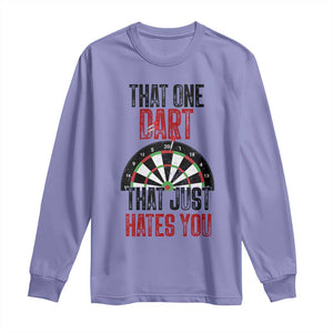 That One Dart That Just Hates You Long Sleeve Shirt Funny Dartist Gift TS12 Violet Print Your Wear