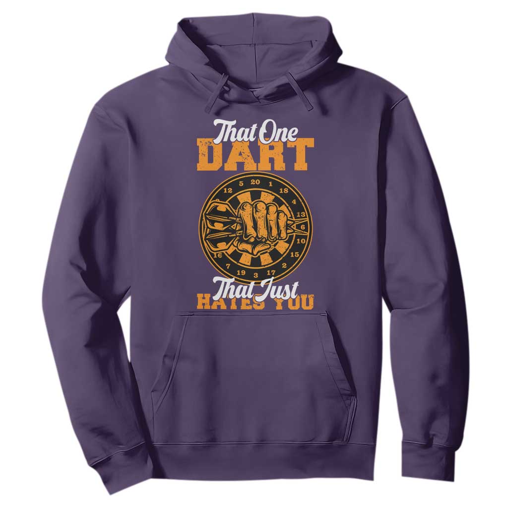 Funny Dartist Pub Game Hoodie That One Dart That Just Hates You TS12 Purple Print Your Wear