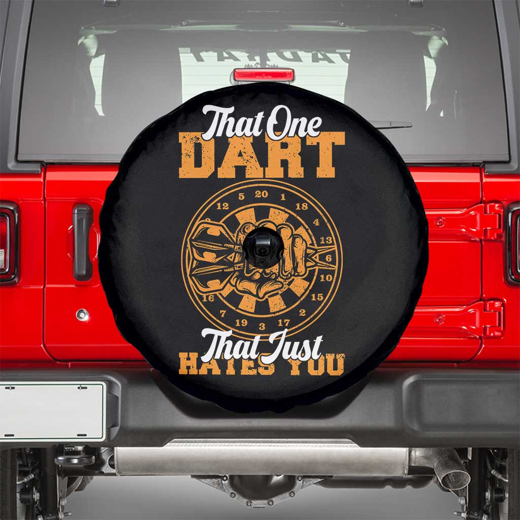Funny Dartist Pub Game Spare Tire Cover That One Dart That Just Hates You TS12 Black Print Your Wear