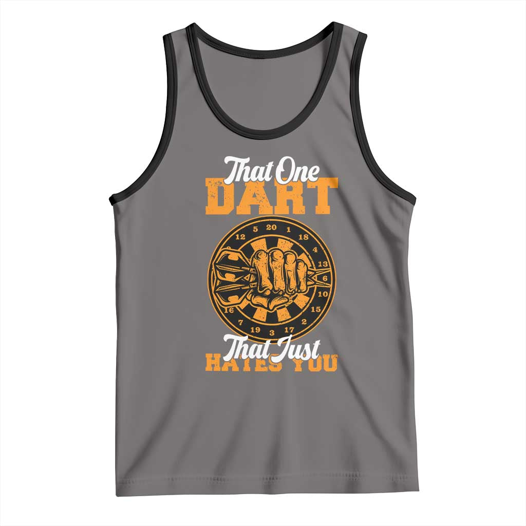 Funny Dartist Pub Game Tank Top That One Dart That Just Hates You TS12 Deep Heather Black Print Your Wear