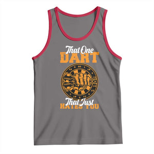 Funny Dartist Pub Game Tank Top That One Dart That Just Hates You TS12 Deep Heather Red Print Your Wear