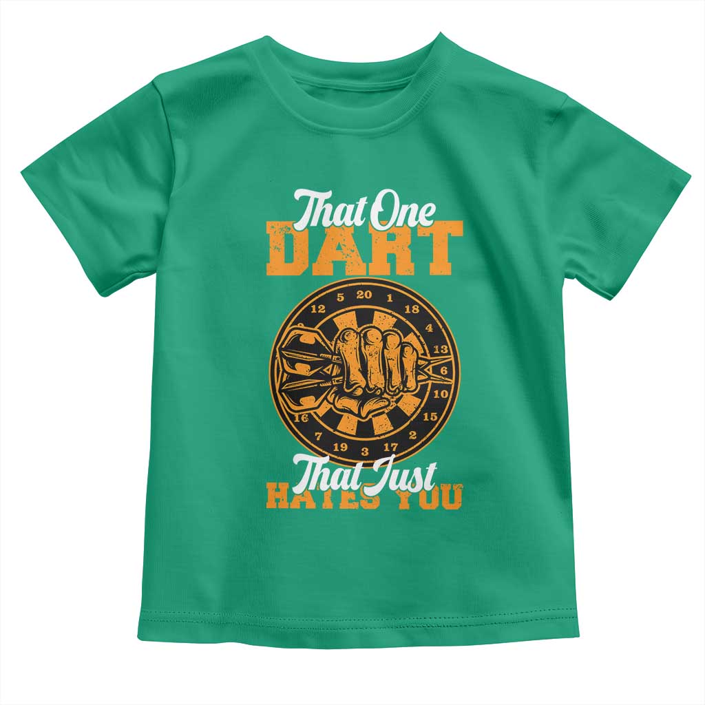 Funny Dartist Pub Game Toddler T Shirt That One Dart That Just Hates You TS12 Irish Green Print Your Wear
