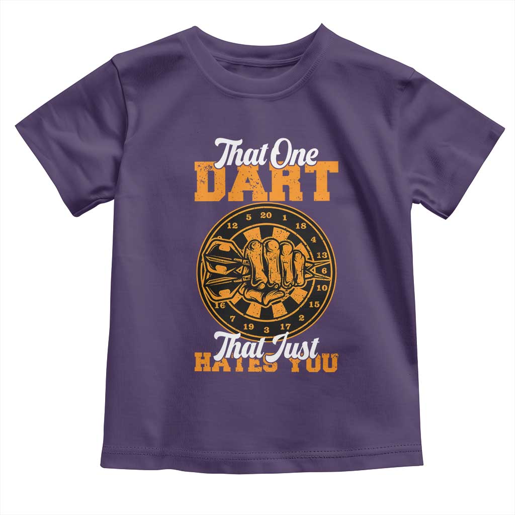 Funny Dartist Pub Game Toddler T Shirt That One Dart That Just Hates You TS12 Purple Print Your Wear