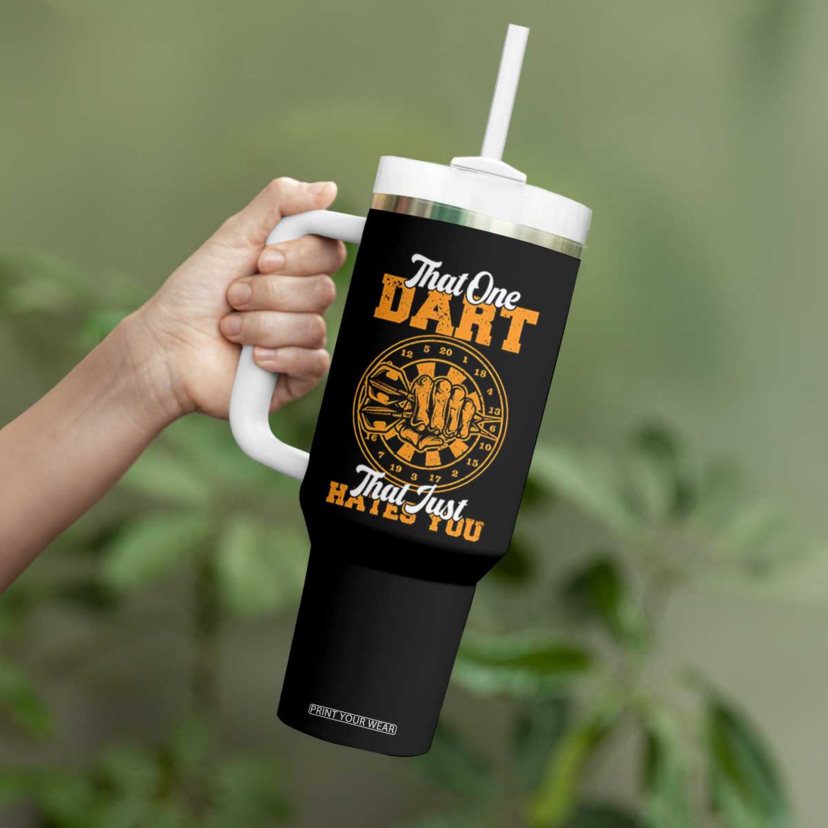 Funny Dartist Pub Game Tumbler With Handle That One Dart That Just Hates You TS12 Print Your Wear