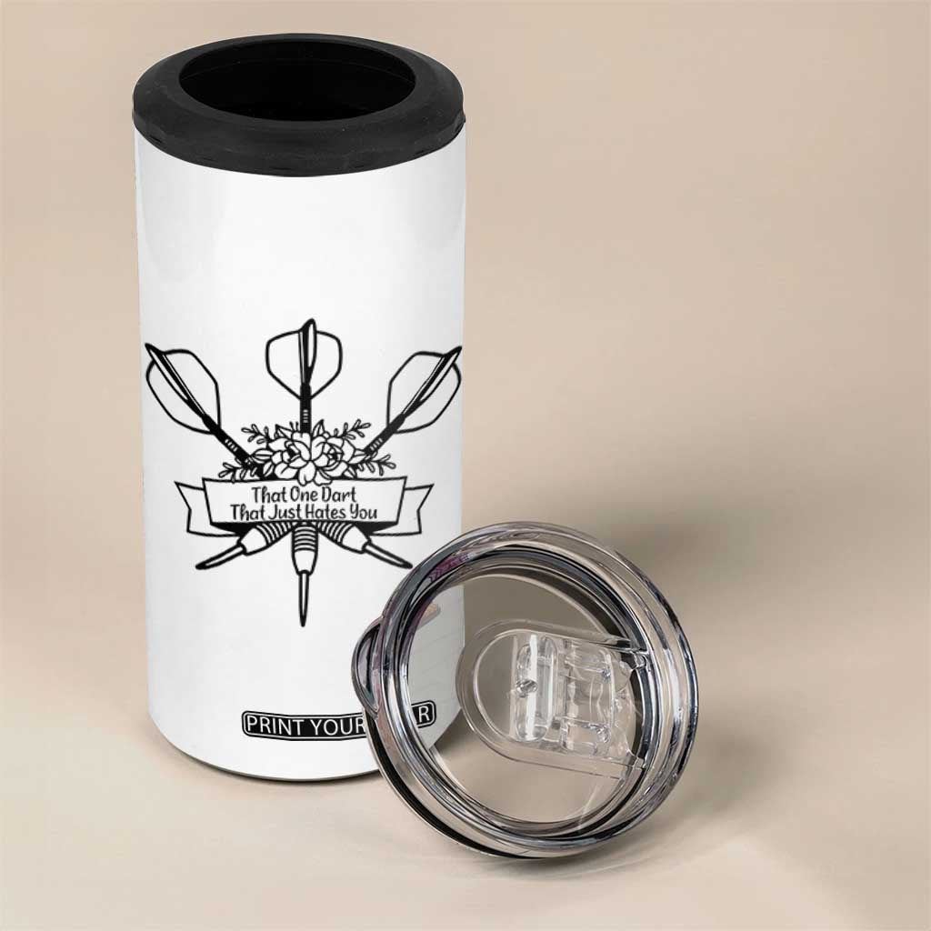 Funny Darts Sarcasm 4 in 1 Can Cooler Tumbler That One Dart That Just Hates You TS12 Print Your Wear
