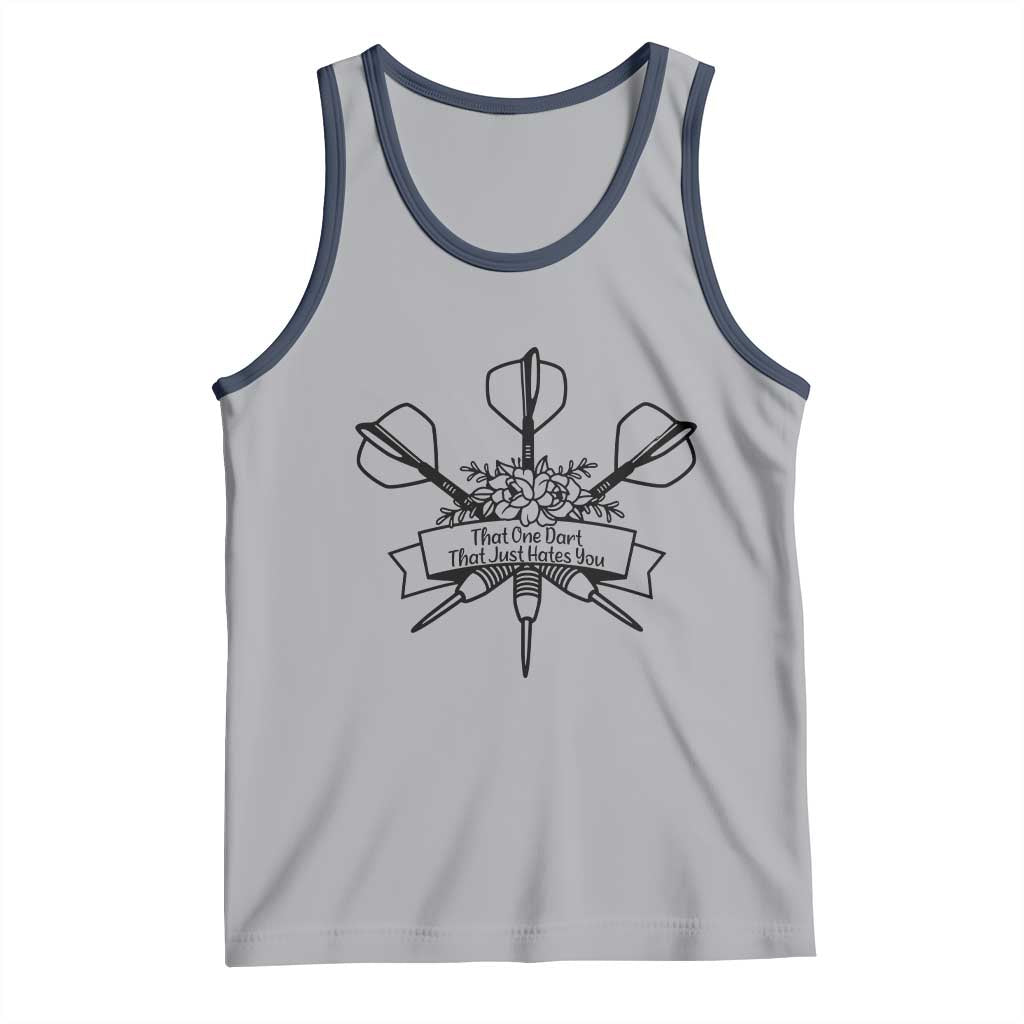 Funny Darts Sarcasm Tank Top That One Dart That Just Hates You TS12 Athletic Heather Navy Print Your Wear