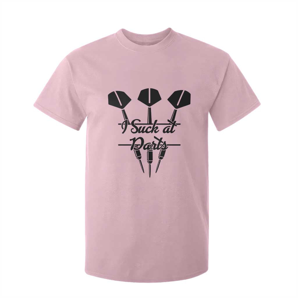 Funny I Suck At Darts T Shirt For Kid Bar Game Lover Dartist Gift TS12 Light Pink Print Your Wear